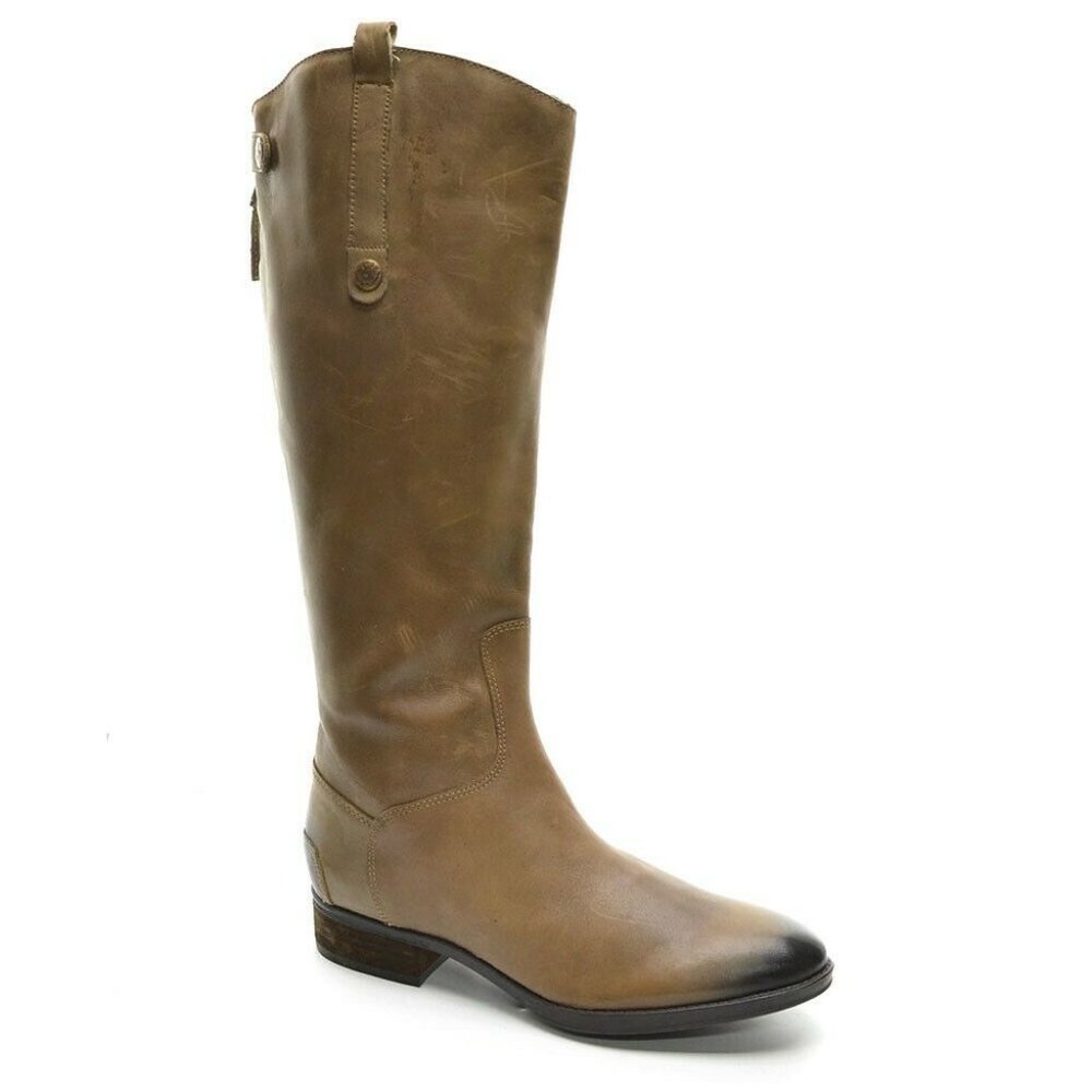 Sam Edelman Penny Brown Leather Riding Knee Boots 8 M